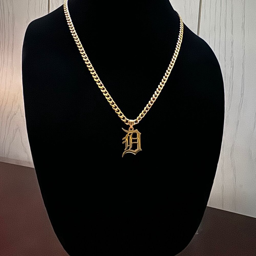 Detroit Tigers Necklace - 5mm Cuban - 22" Cuban Chain - MLB - Baseball - Picture 2 of 2